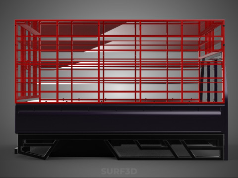 POULTRY CHICKENS CARRIER RACK FENCE CAGE CARGO TRUCK PICKUP CAR 3D Model