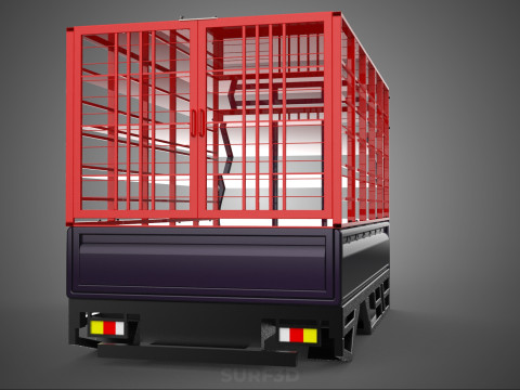 POULTRY CHICKENS CARRIER RACK FENCE CAGE CARGO TRUCK PICKUP CAR 3D Model
