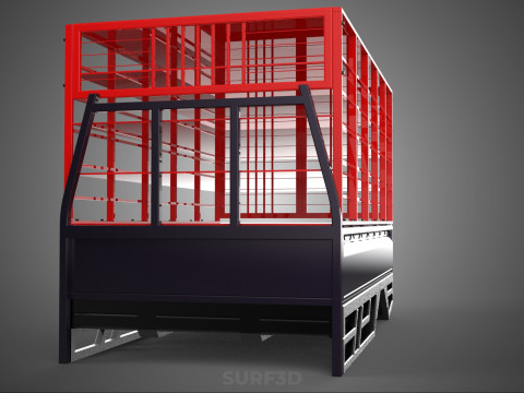 POULTRY CHICKENS CARRIER RACK FENCE CAGE CARGO TRUCK PICKUP CAR 3D Model