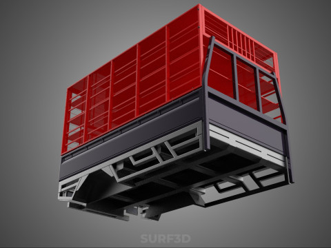 POULTRY CHICKENS CARRIER RACK FENCE CAGE CARGO TRUCK PICKUP CAR 3D Model