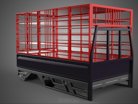 POULTRY CHICKENS CARRIER RACK FENCE CAGE CARGO TRUCK PICKUP CAR 3D Model