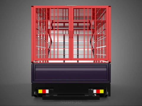 СТОЙКА ДЛЯ ПЕРЕВОЗКИ ДЛЯ ПТИЦЫ И ЦЫПЛ ЗАБОР КЛЕТКА ГРУЗОВОЙ АВТОМОБИЛЬ-ПИКАП 3D Модель