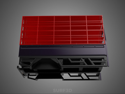 POULTRY CHICKENS CARRIER RACK FENCE CAGE CARGO TRUCK PICKUP CAR 3D Model