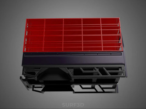 СТОЙКА ДЛЯ ПЕРЕВОЗКИ ДЛЯ ПТИЦЫ И ЦЫПЛ ЗАБОР КЛЕТКА ГРУЗОВОЙ АВТОМОБИЛЬ-ПИКАП 3D Модель