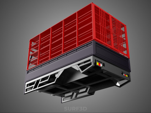 POULTRY CHICKENS CARRIER RACK FENCE CAGE CARGO TRUCK PICKUP CAR 3D Model