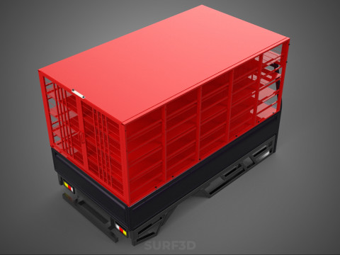 POULTRY CHICKENS CARRIER RACK FENCE CAGE CARGO TRUCK PICKUP CAR 3D Model