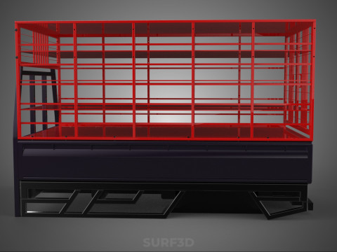 POULTRY CHICKENS CARRIER RACK FENCE CAGE CARGO TRUCK PICKUP CAR 3D Model