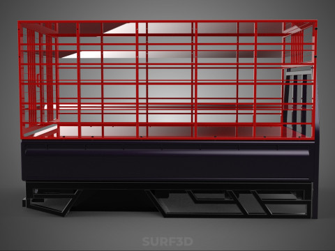 POULTRY CHICKENS CARRIER RACK FENCE CAGE CARGO TRUCK PICKUP CAR 3D Model