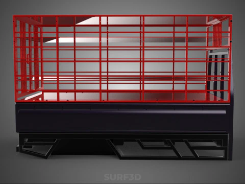 СТОЙКА ДЛЯ ПЕРЕВОЗКИ ДЛЯ ПТИЦЫ И ЦЫПЛ ЗАБОР КЛЕТКА ГРУЗОВОЙ АВТОМОБИЛЬ-ПИКАП 3D Модель