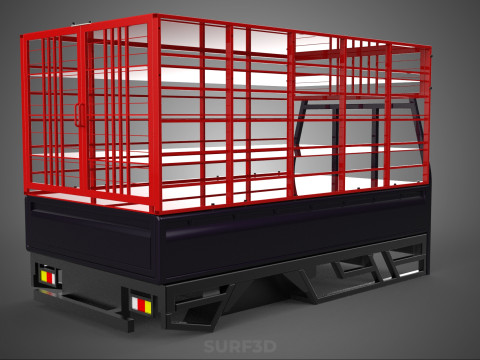 POULTRY CHICKENS CARRIER RACK FENCE CAGE CARGO TRUCK PICKUP CAR 3D Model