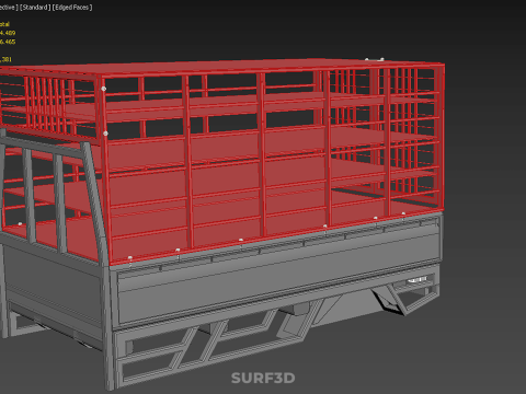 POULTRY CHICKENS CARRIER RACK FENCE CAGE CARGO TRUCK PICKUP CAR 3D Model