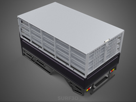 FARM CATTLE BAKKIE UTE PICKUP CAGE FOWL POULTRY BIRD TRUCK CARGO 3D Model