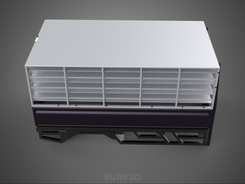 FARM CATTLE BAKKIE UTE PICKUP CAGE FOWL POULTRY BIRD TRUCK CARGO 3D Model