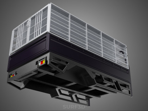FARM CATTLE BAKKIE UTE PICKUP CAGE FOWL POULTRY BIRD TRUCK CARGO 3D Model