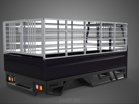 FARM CATTLE BAKKIE UTE PICKUP CAGE FOWL POULTRY BIRD TRUCK CARGO 3D Model