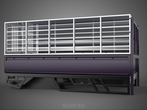 FARM CATTLE BAKKIE UTE PICKUP CAGE FOWL POULTRY BIRD TRUCK CARGO 3D Model