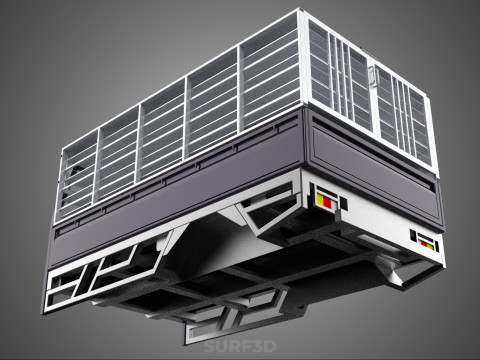 FARM CATTLE BAKKIE UTE PICKUP CAGE FOWL POULTRY BIRD TRUCK CARGO 3D Model
