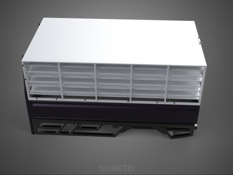 FARM CATTLE BAKKIE UTE PICKUP CAGE FOWL POULTRY BIRD TRUCK CARGO 3D Model