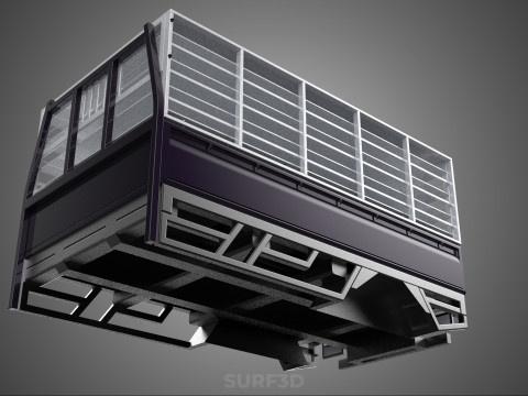 FARM CATTLE BAKKIE UTE PICKUP CAGE FOWL POULTRY BIRD TRUCK CARGO 3D Model