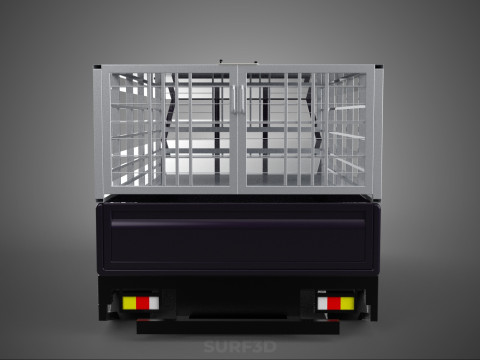 FARM CATTLE BAKKIE UTE PICKUP CAGE FOWL POULTRY BIRD TRUCK CARGO 3D Model