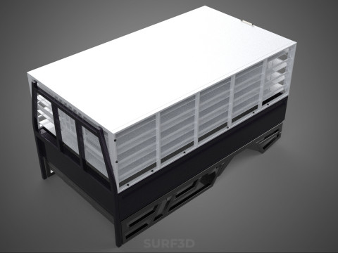 FARM CATTLE BAKKIE UTE PICKUP CAGE FOWL POULTRY BIRD TRUCK CARGO 3D Model