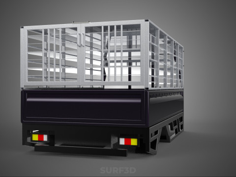 FARM CATTLE BAKKIE UTE PICKUP CAGE FOWL POULTRY BIRD TRUCK CARGO 3D Model