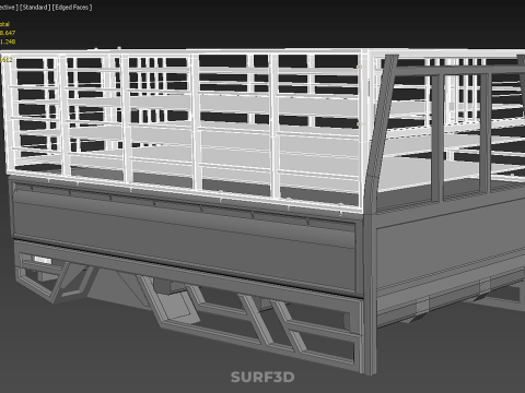FARM CATTLE BAKKIE UTE PICKUP CAGE FOWL POULTRY BIRD TRUCK CARGO 3D Model