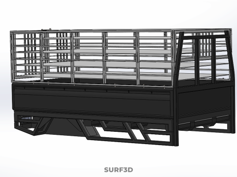 FARM CATTLE BAKKIE UTE PICKUP CAGE FOWL POULTRY BIRD TRUCK CARGO 3D Model