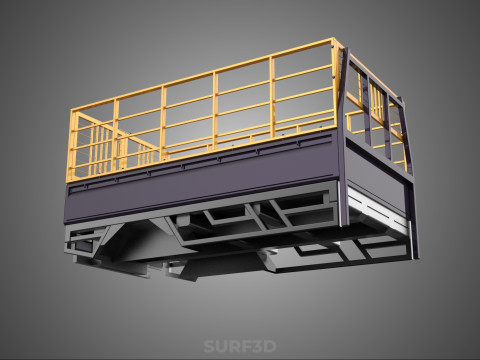 CARGO CAGE PICKUP TRUCK TRANSPORT DELIVERY LOGISTICS COMMERCIAL 3Dモデル
