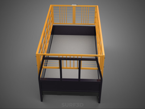CARGO CAGE PICKUP TRUCK TRANSPORT DELIVERY LOGISTICS COMMERCIAL 3D Model