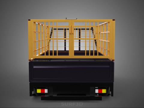 CARGO CAGE PICKUP TRUCK TRANSPORT DELIVERY LOGISTICS COMMERCIAL 3D Model