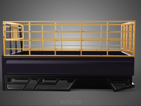 CARGO CAGE PICKUP TRUCK TRANSPORT DELIVERY LOGISTICS COMMERCIAL 3D Model