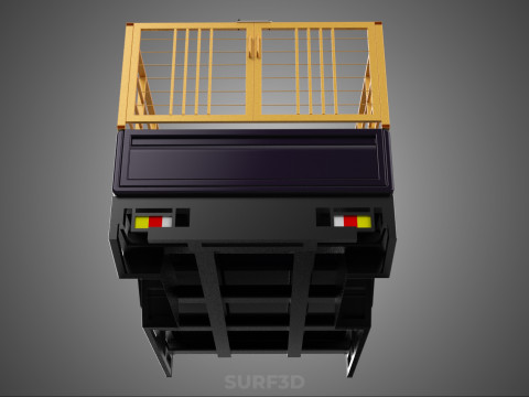 CARGO CAGE PICKUP TRUCK TRANSPORT DELIVERY LOGISTICS COMMERCIAL 3D Model