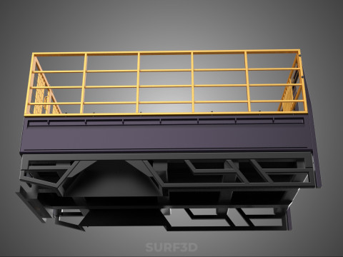 CARGO CAGE PICKUP TRUCK TRANSPORT DELIVERY LOGISTICS COMMERCIAL 3D Model