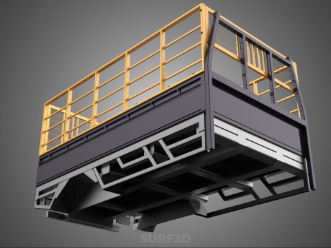 CARGO CAGE PICKUP TRUCK TRANSPORT DELIVERY LOGISTICS COMMERCIAL 3D Model