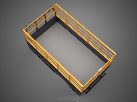 CARGO CAGE PICKUP TRUCK TRANSPORT DELIVERY LOGISTICS COMMERCIAL 3D Model