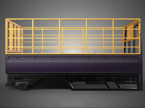 CARGO CAGE PICKUP TRUCK TRANSPORT DELIVERY LOGISTICS COMMERCIAL 3D Model