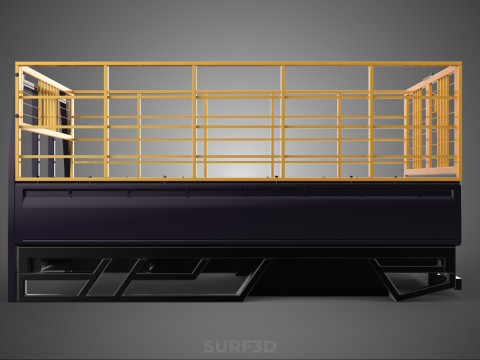 CARGO CAGE PICKUP TRUCK TRANSPORT DELIVERY LOGISTICS COMMERCIAL 3D Model