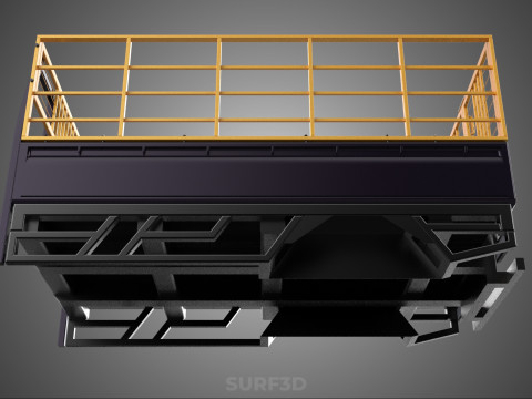 CARGO CAGE PICKUP TRUCK TRANSPORT DELIVERY LOGISTICS COMMERCIAL 3D Model