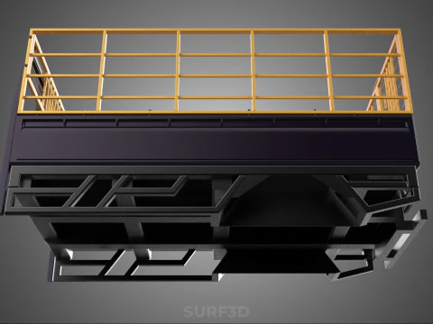 CARGO CAGE PICKUP TRUCK TRANSPORT DELIVERY LOGISTICS COMMERCIAL 3D Model