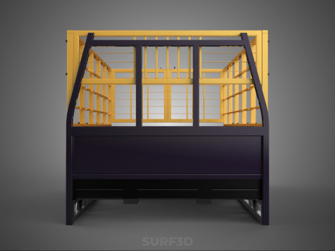 CARGO CAGE PICKUP TRUCK TRANSPORT DELIVERY LOGISTICS COMMERCIAL 3D Model