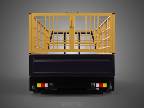 CARGO CAGE PICKUP TRUCK TRANSPORT DELIVERY LOGISTICS COMMERCIAL 3D Model