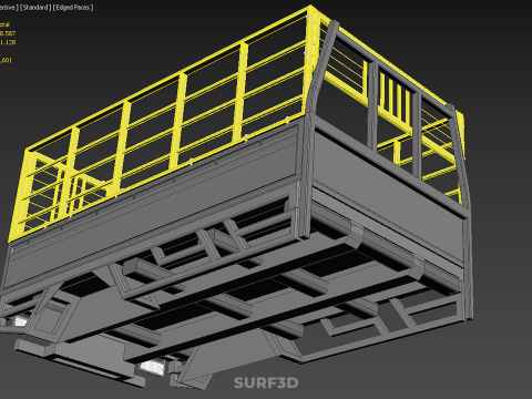 CARGO CAGE PICKUP TRUCK TRANSPORT DELIVERY LOGISTICS COMMERCIAL 3D Model