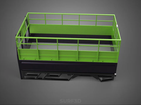 TRAY UTE PICKUP CAGE FLATBED TRUCK CARGO WAGON VAN LORRY BAKKIE 3D Model