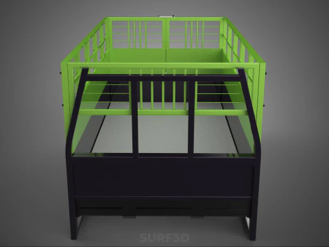 TRAY UTE PICKUP CAGE FLATBED TRUCK CARGO WAGON VAN LORRY BAKKIE 3D Model