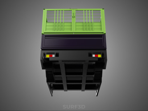 TRAY UTE PICKUP CAGE FLATBED TRUCK CARGO WAGON VAN LORRY BAKKIE 3D Model