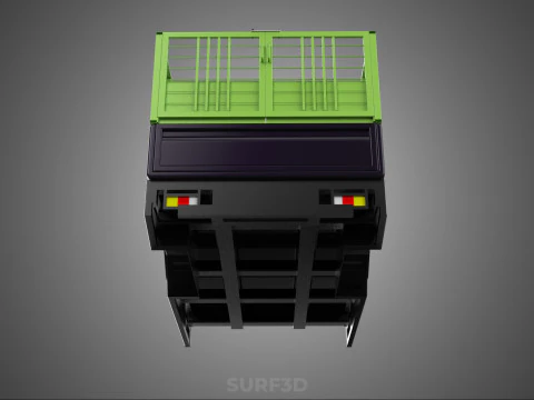 TRAY UTE PICKUP CAGE FLATBED TRUCK CARGO WAGON VAN LORRY BAKKIE 3D Model