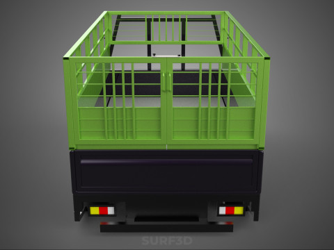 TRAY UTE PICKUP CAGE FLATBED TRUCK CARGO WAGON VAN LORRY BAKKIE 3D Model
