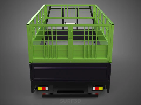 TRAY UTE PICKUP CAGE FLATBED TRUCK CARGO WAGON VAN LORRY BAKKIE 3D Model