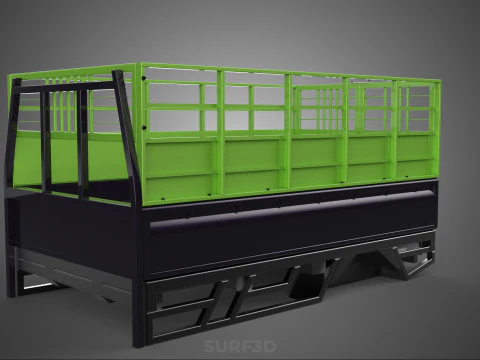 TRAY UTE PICKUP CAGE FLATBED TRUCK CARGO WAGON VAN LORRY BAKKIE 3D Model